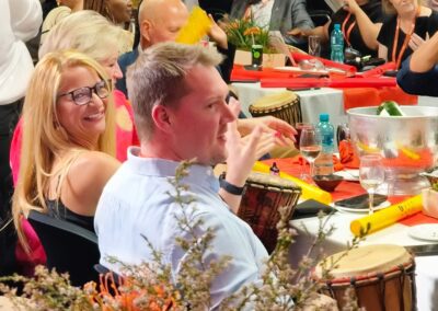 Interactive drumming with University of Johannesburg