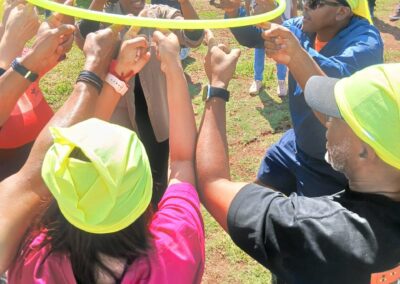 Team challenge - Amazing Race with Team Events, the Hula Hoop Down Contest.