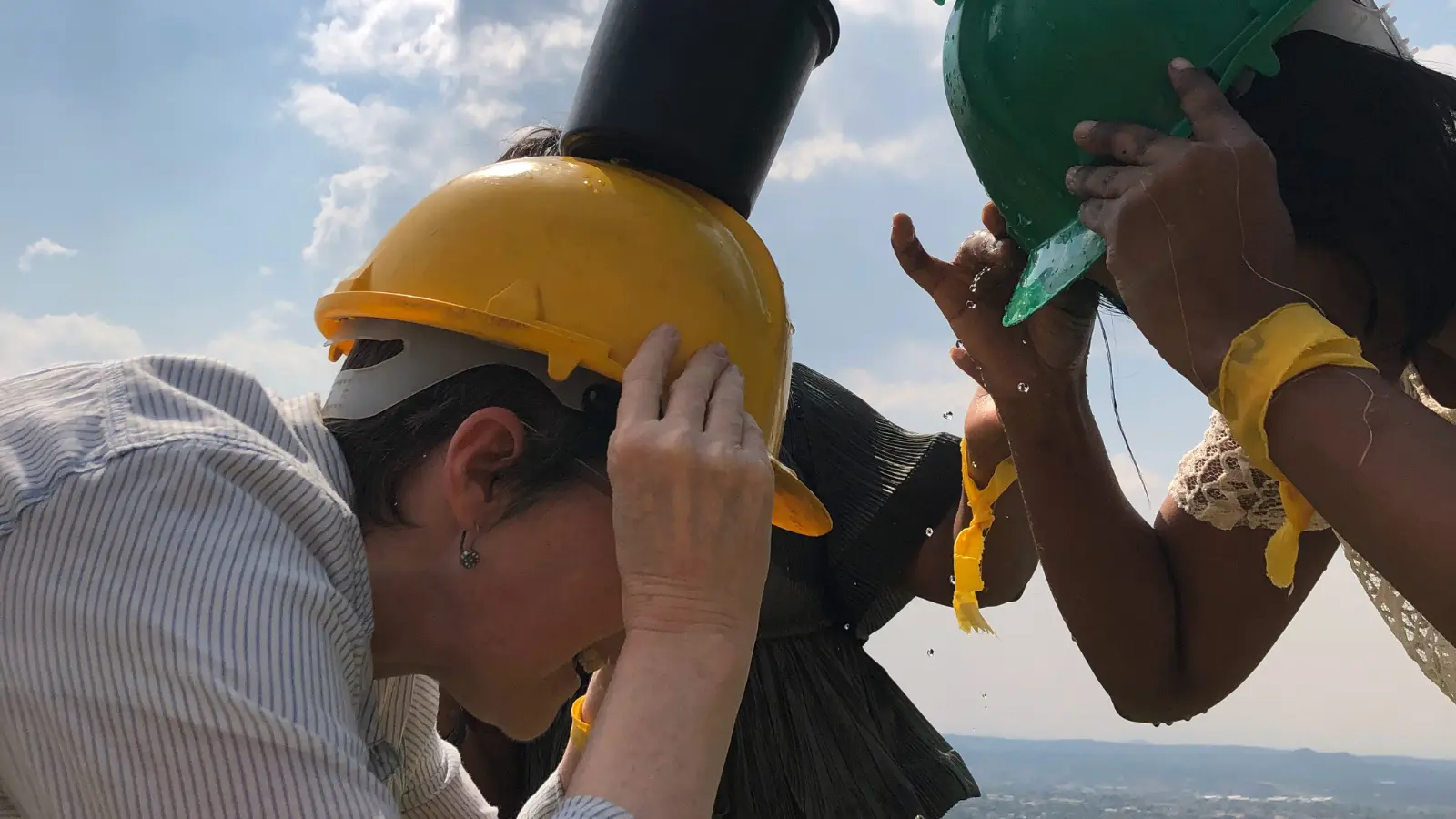 A corporate team building activity called Wet And Wacky